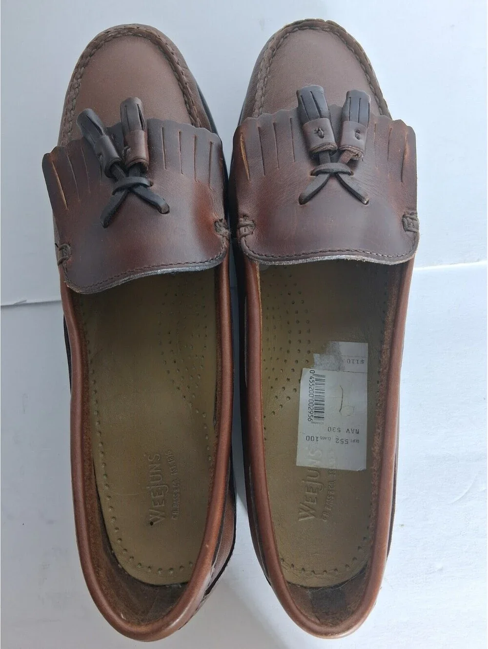 G.H. Bass & Co. Women's Weejuns Jaclyn Tassel Kiltie Brown Leather Loafers, 9M